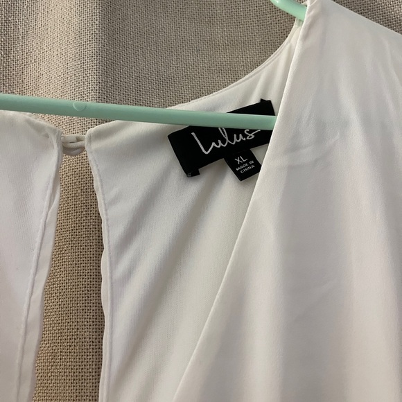 Lulu's White Ruffle Mini Dress - Picture 3 of 3